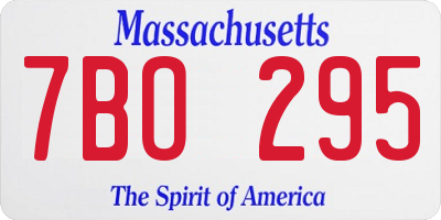 MA license plate 7BO295