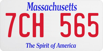 MA license plate 7CH565