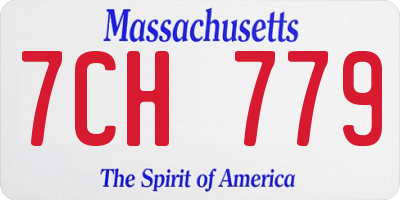 MA license plate 7CH779