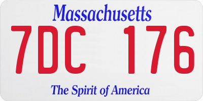 MA license plate 7DC176