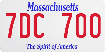 MA license plate 7DC700
