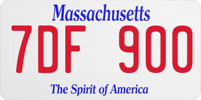 MA license plate 7DF900