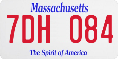 MA license plate 7DH084