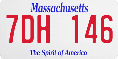 MA license plate 7DH146
