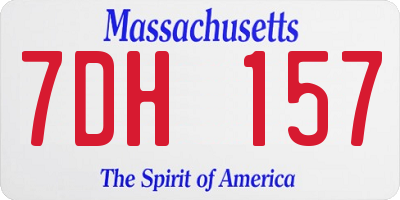 MA license plate 7DH157