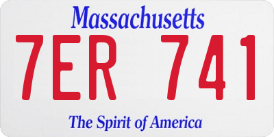 MA license plate 7ER741