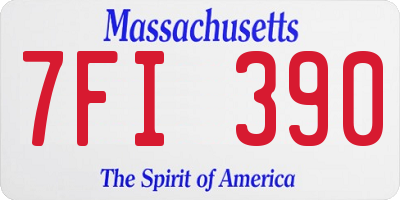 MA license plate 7FI390