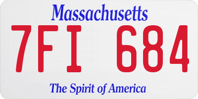 MA license plate 7FI684