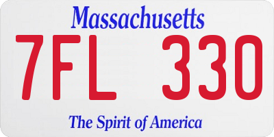 MA license plate 7FL330