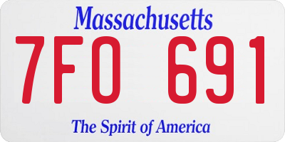 MA license plate 7FO691
