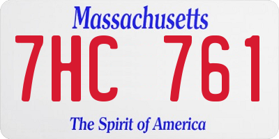 MA license plate 7HC761