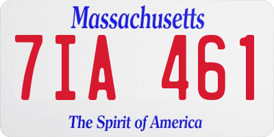 MA license plate 7IA461