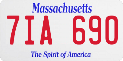 MA license plate 7IA690