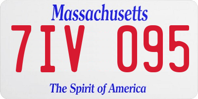 MA license plate 7IV095