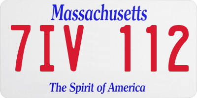 MA license plate 7IV112