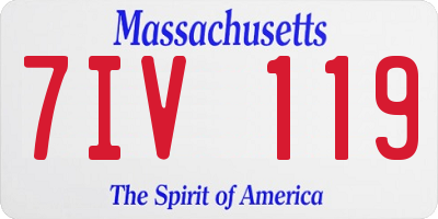 MA license plate 7IV119