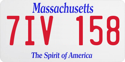 MA license plate 7IV158