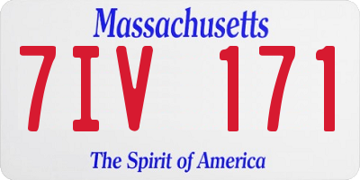 MA license plate 7IV171