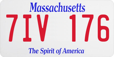 MA license plate 7IV176