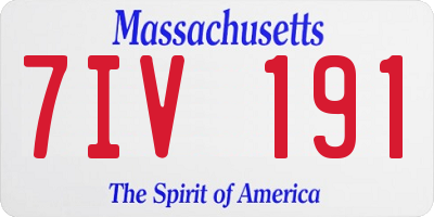 MA license plate 7IV191