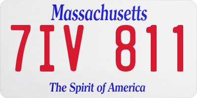 MA license plate 7IV811