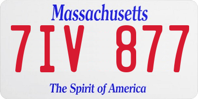 MA license plate 7IV877
