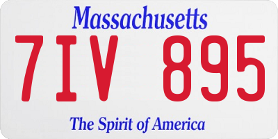 MA license plate 7IV895