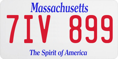 MA license plate 7IV899