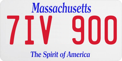 MA license plate 7IV900