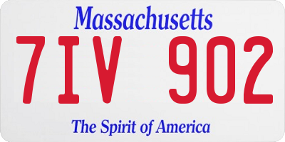 MA license plate 7IV902