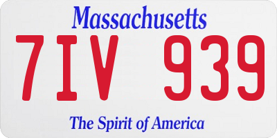 MA license plate 7IV939