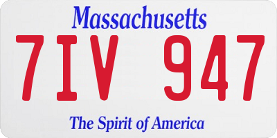 MA license plate 7IV947