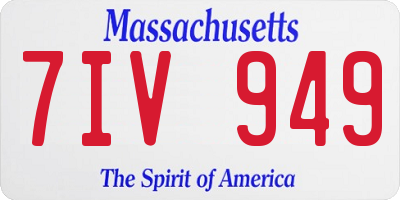 MA license plate 7IV949