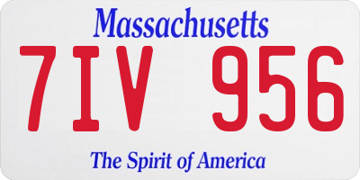 MA license plate 7IV956