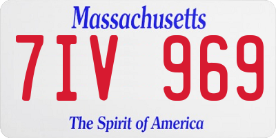 MA license plate 7IV969