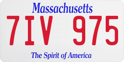MA license plate 7IV975