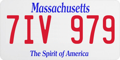 MA license plate 7IV979