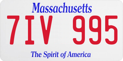 MA license plate 7IV995