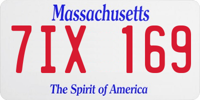 MA license plate 7IX169