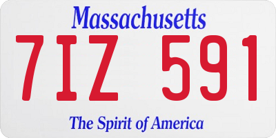 MA license plate 7IZ591