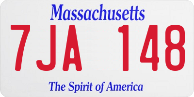 MA license plate 7JA148