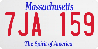 MA license plate 7JA159