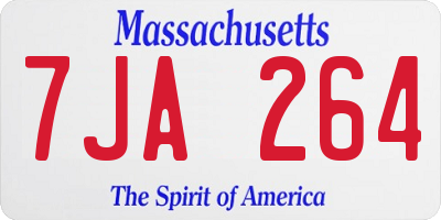 MA license plate 7JA264
