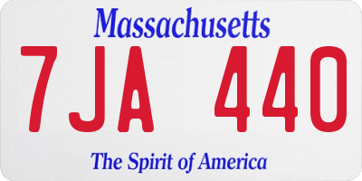 MA license plate 7JA440