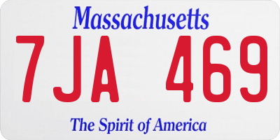 MA license plate 7JA469