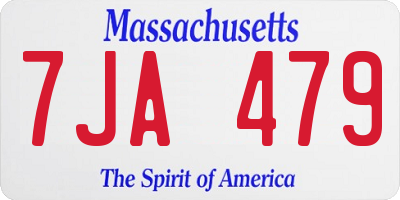 MA license plate 7JA479
