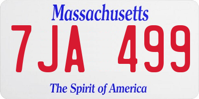 MA license plate 7JA499