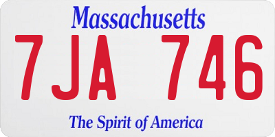 MA license plate 7JA746