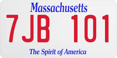 MA license plate 7JB101