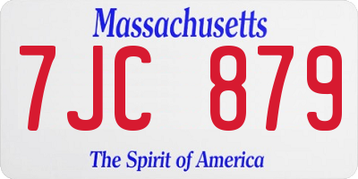 MA license plate 7JC879